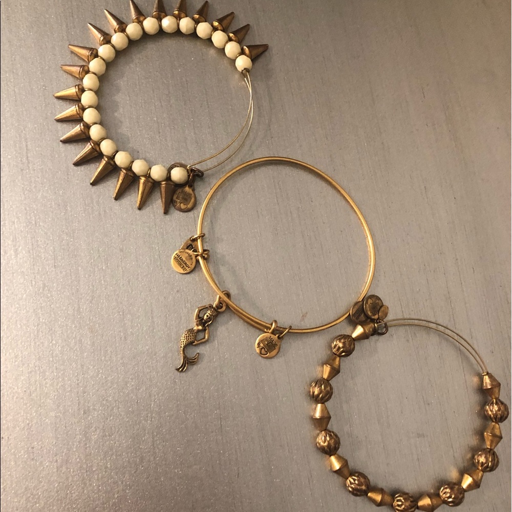 Alex & Ani bracelet set (3) mermaid and beaded